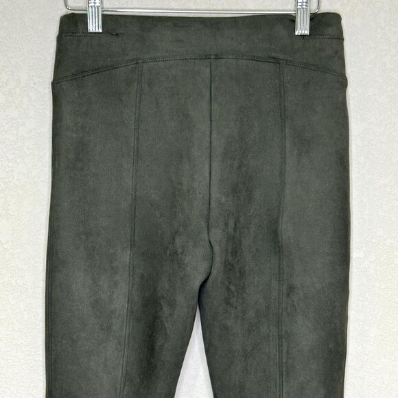 Spanx Pants Womens Small Green Faux Suede Pull On Stretch Slim Leg High Rise - Picture 8 of 9